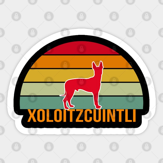 Xoloitzcuintli Vintage Silhouette Sticker by seifou252017